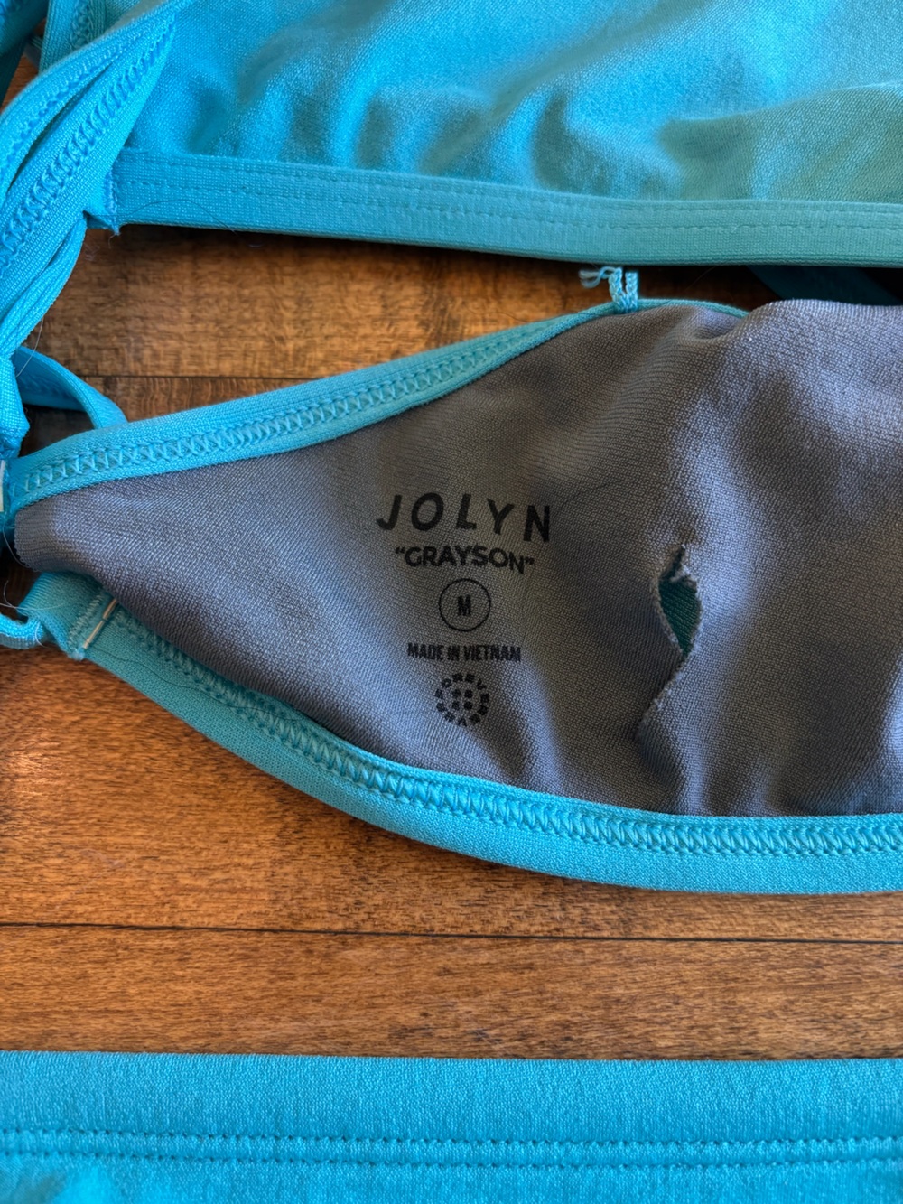 Jolyn Hawaii Blue Bikini set size medium - Picture 4 of 4